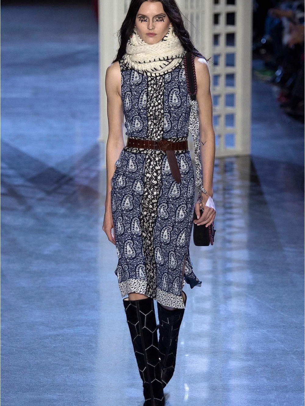 Altuzarra FW16 Runway Look 10 Paisley Floral Midi Silk Viscose Blend Dress 40
